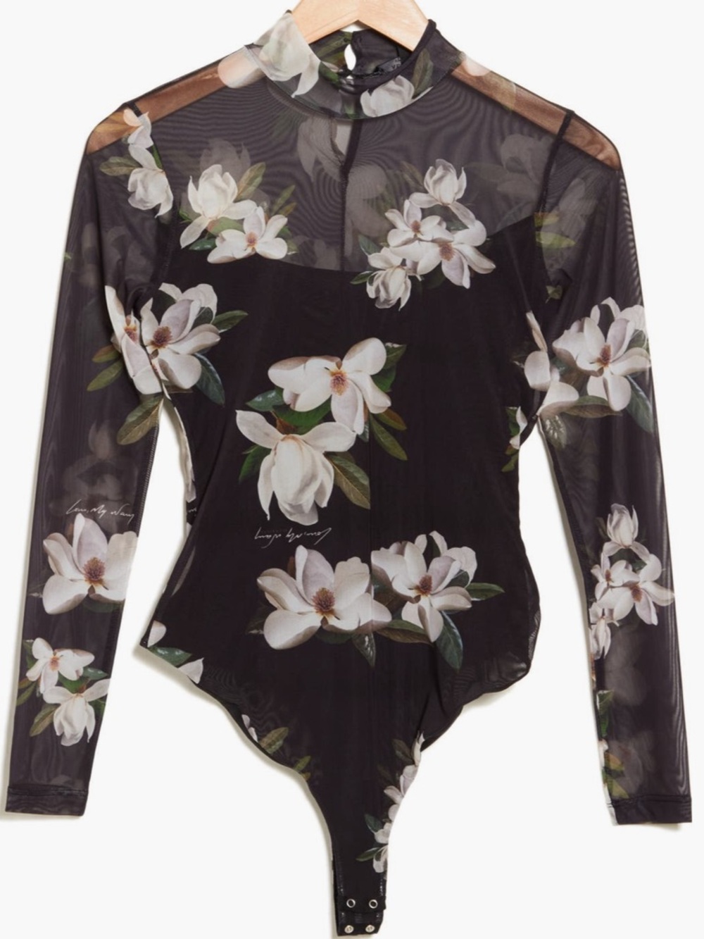 Allsaints Elia Alessa Long Sleeve Mock Neck Bodysuit